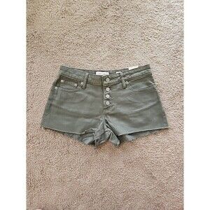 Lucky Brand Cut Off Jean Shorts Army Green Women's Size 4/27